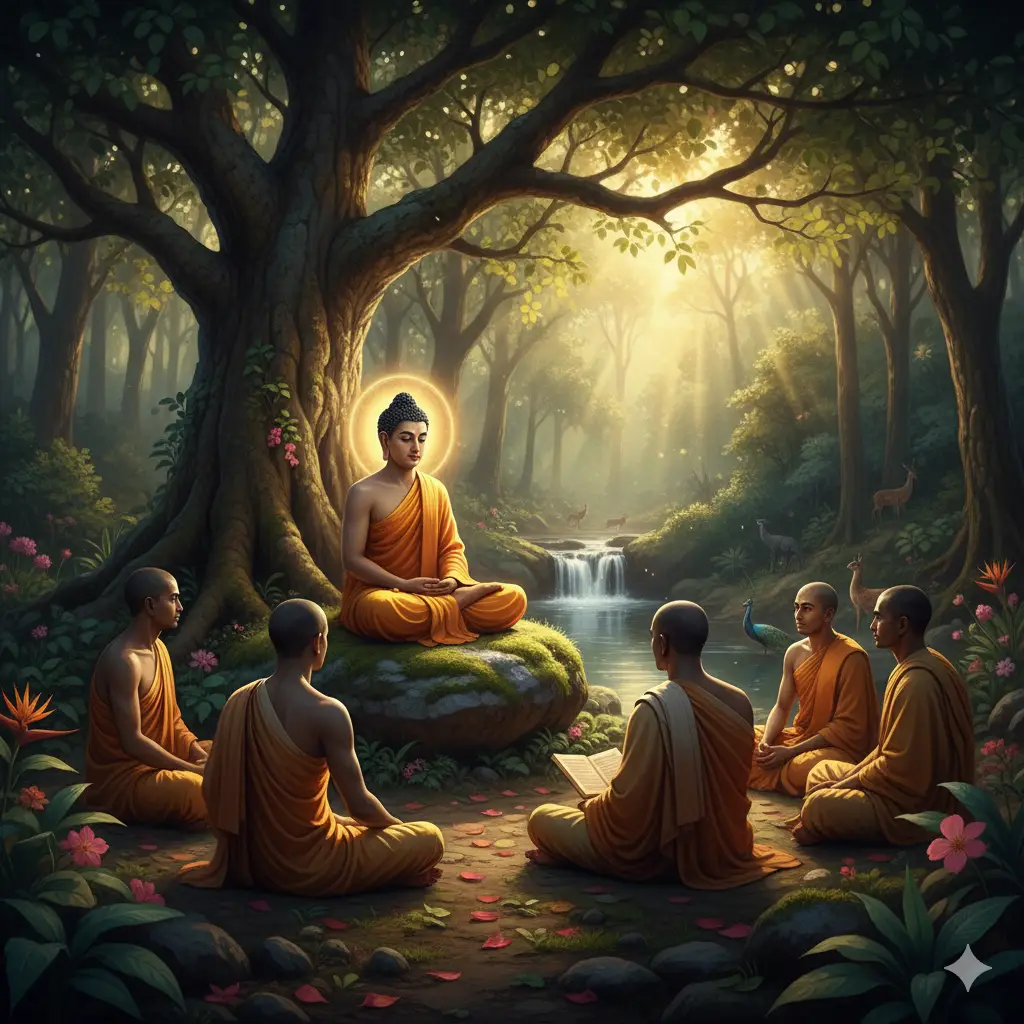 Buddha and disciples, The Wholistic Center, All Rights Reserved, 2025-2030