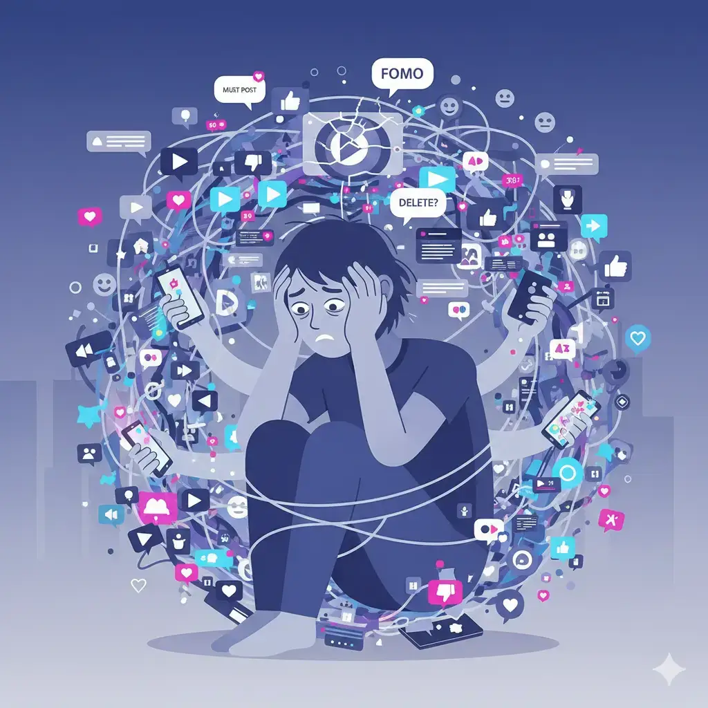 Social Media Overwhelm, The Wholistic Center, All Rights Reserved, 2025-2030