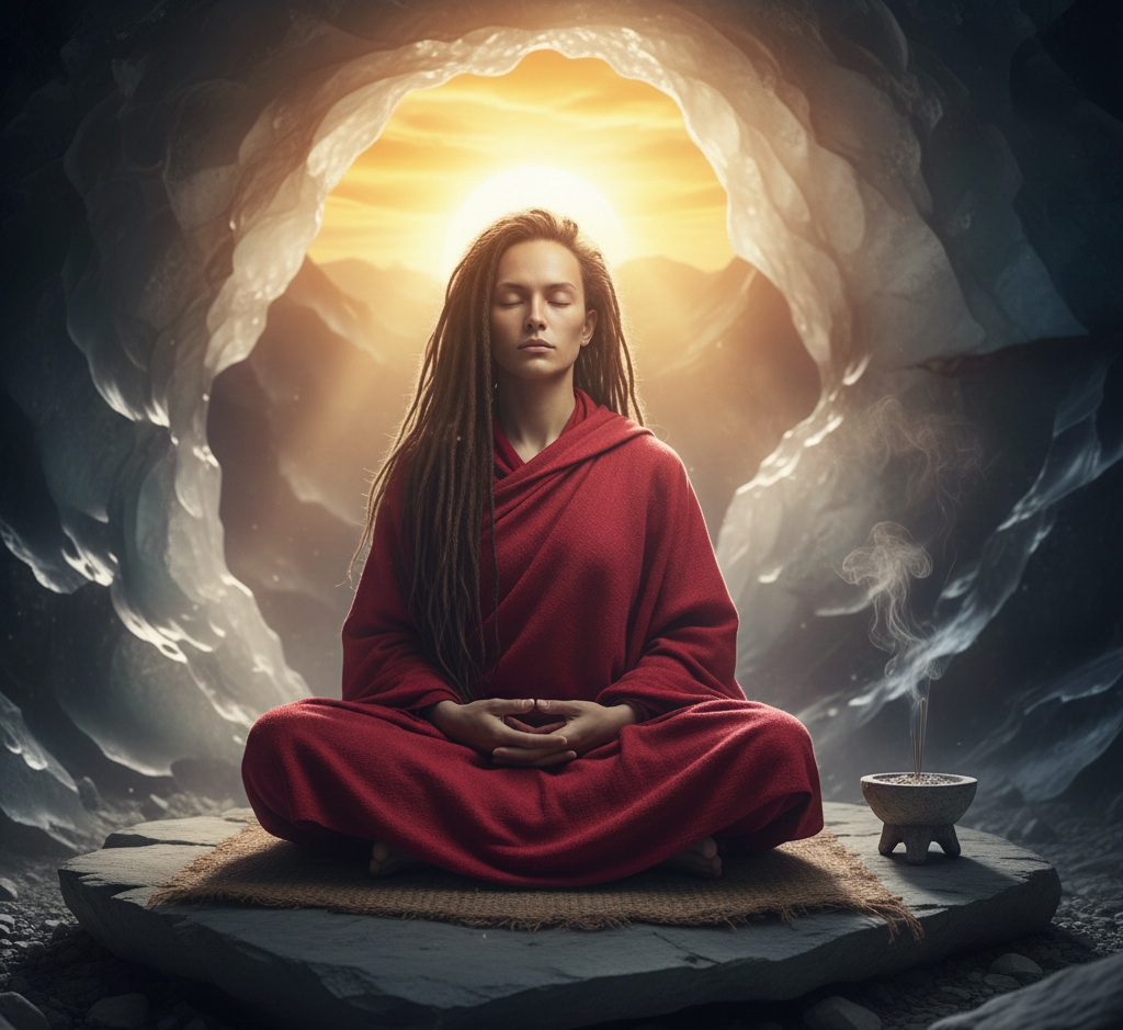 Himalyan ascetic meditating, The Wholistic Center, Copyright 2026-2030